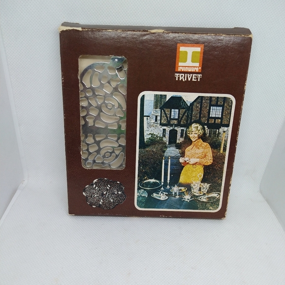 Vintage Irvinware Chrome Footed Trivet MCM Hot Plate - Picture 2 of 7